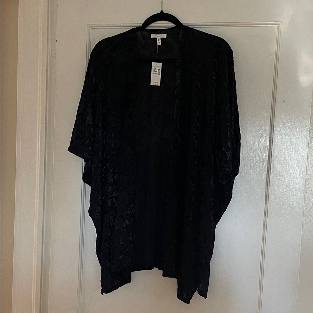 Sheer Black Kimono